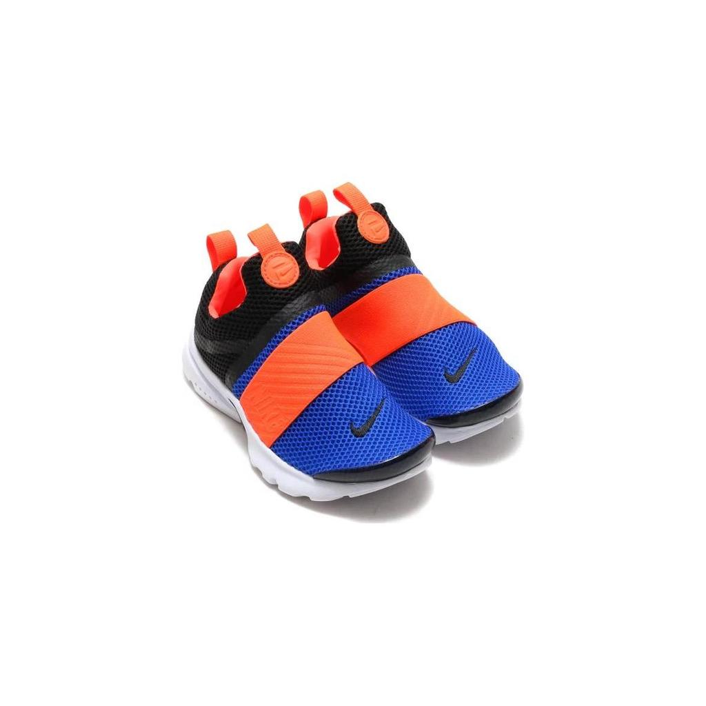 Nike Presto Extreme Abrasion Resistant Low top Kids Lifestyle Shoes Black Orange Blue Children Aged 3 7 Years Old 870023-004