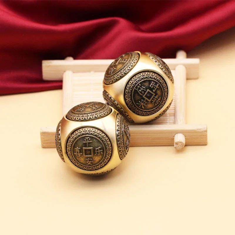 1PC Six-Faced Four Blessing Money Fidget Spinner Adult Antistress Toy Home Decor Craft for Party Birthday Gift