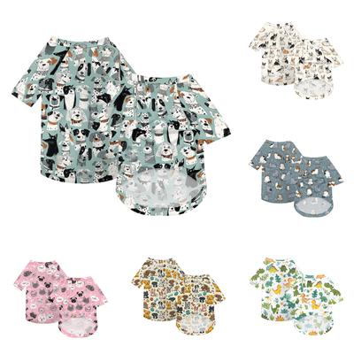 Leichtes Hundeschwimmshirt Haustierkleidung Tierprint Lässige Passform Weicher Stoff Atmungsaktives Material Bequeme Kleidung für Kleine Mittlere Große Hunde