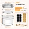 Mini Glass Jars 120 Ml/4 Oz - 8-piece Set, Small Glass Jars with Lids and Sealing Bands