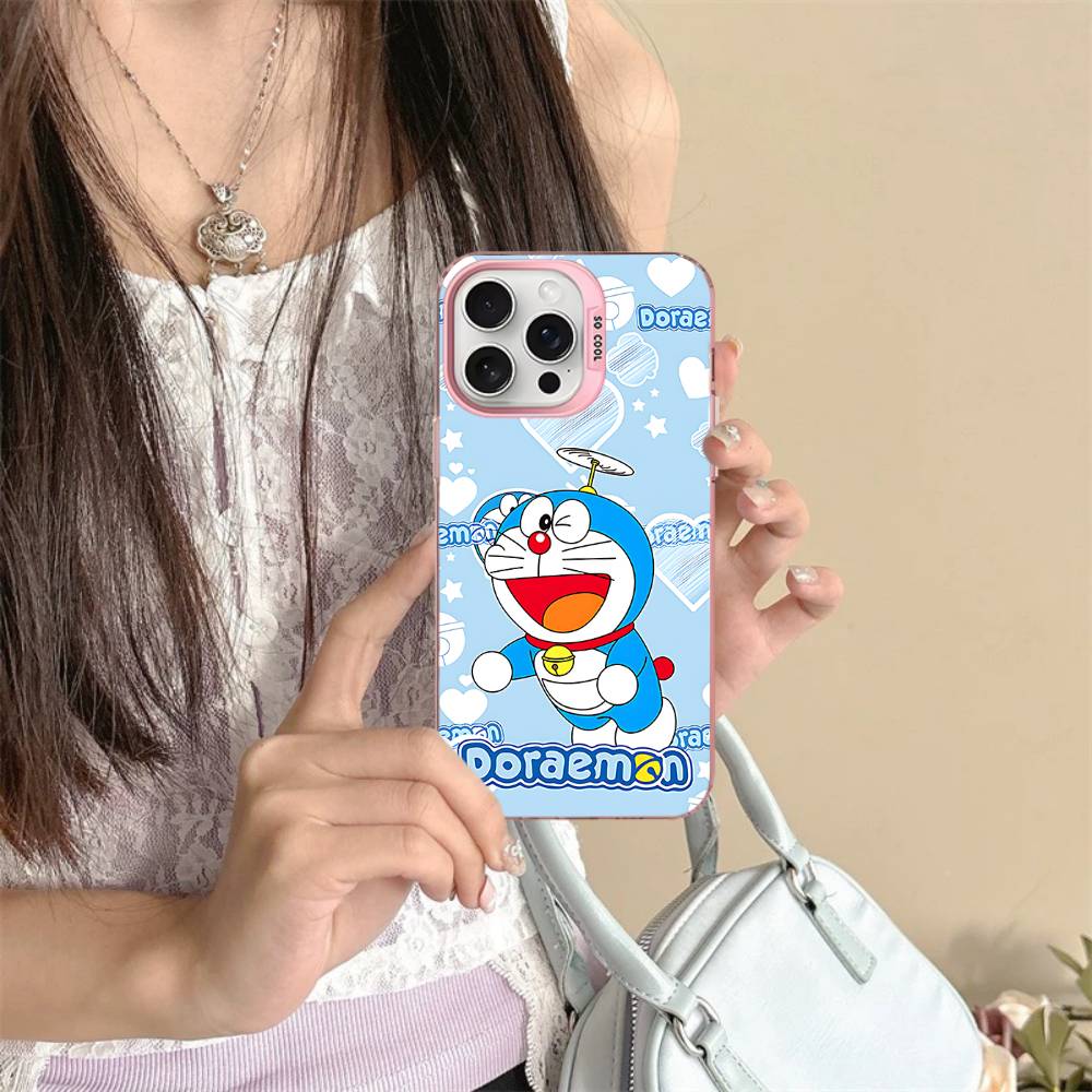 

Cute Cartoon D-Doraemons Phone Case For IPhone 17 16 15 14 11 12 13 Pro Max Plus Pro Colored Silver Cover iPhone 13 pro
