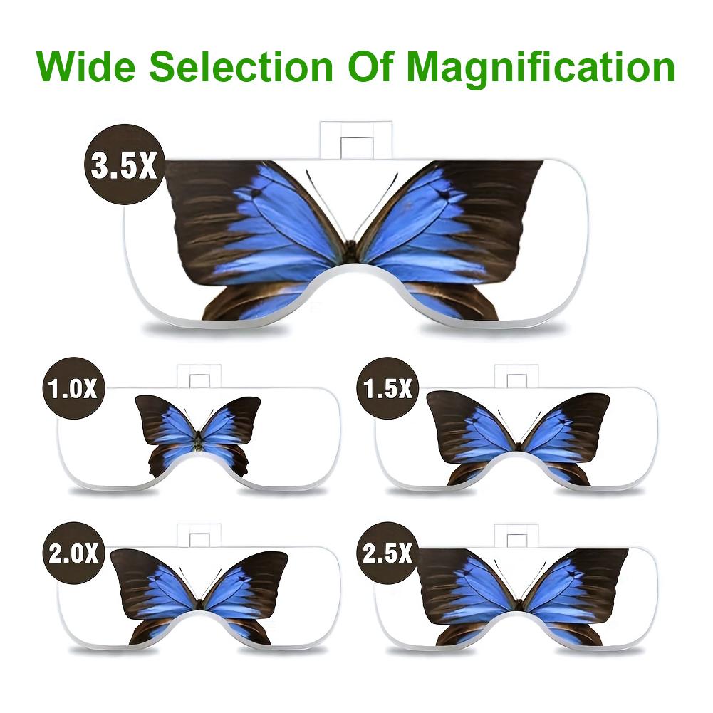 LED Head Magnifier 5 Interchangeable Lenses 1.0X To 3.5X Jewelers Loupe with 2 LED Lights Hands Free Headband Magnifying Glasses