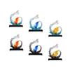 Carp Sculpture with Wave Tabletop Decor Wear Resistant Resin Carp Ornament for Cabinet Living Room Shop Collection Office