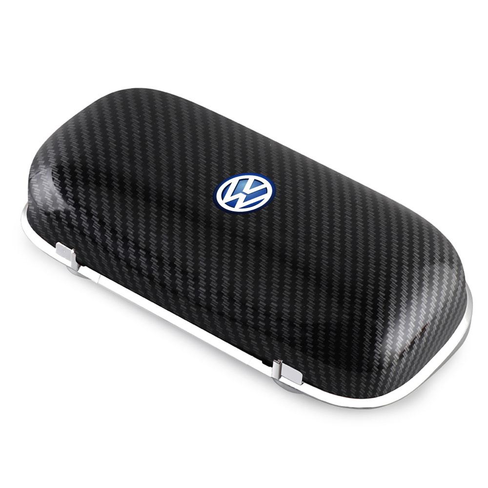 T301pcs Car Visor Sunglasses Glasses Holder Clip Box Accessories Valve Cap For Volkswagen MK6 Golf Rline GTI Touareg GTD CADDY Bora