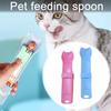 Happy Spoon Cat Kolay Temizlenen Başparmak Presli Ödül Besleyici Asma Deliği ile Atıksız Hijyenik Sıkma Kaşığı Evcil Hayvanlar İçin