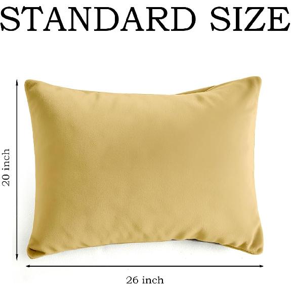 Q&J Fabric Co. Bedding Pillow Cases Standard Size Set of 2 – Soft Brushed Microfiber Pillow Cover, Wrinkle-Free, Fade-Resistant, Envelope Closure