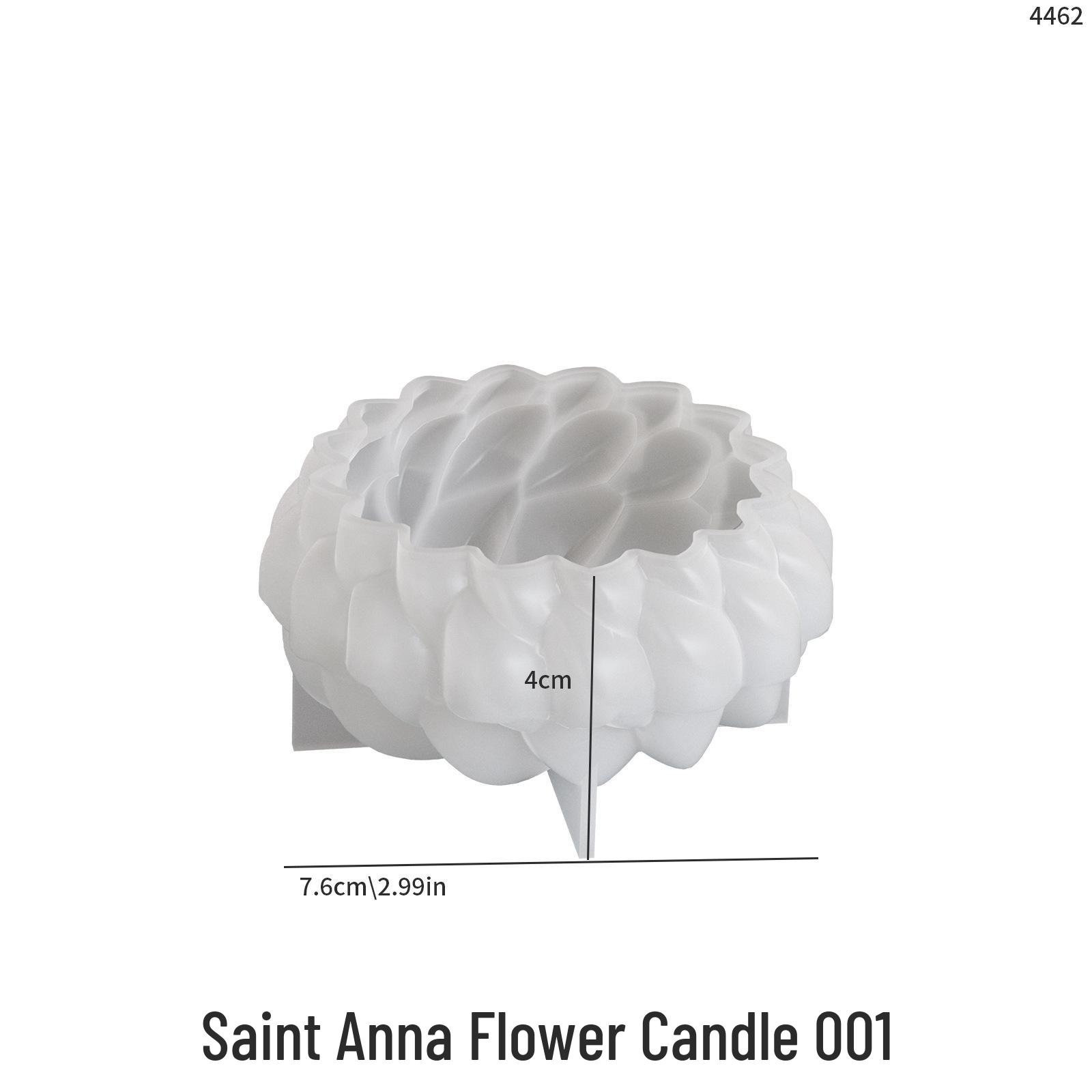 Poppy St. Anna Floral Yarn Ball Scented Candle Silicone Mold DIY Ornament