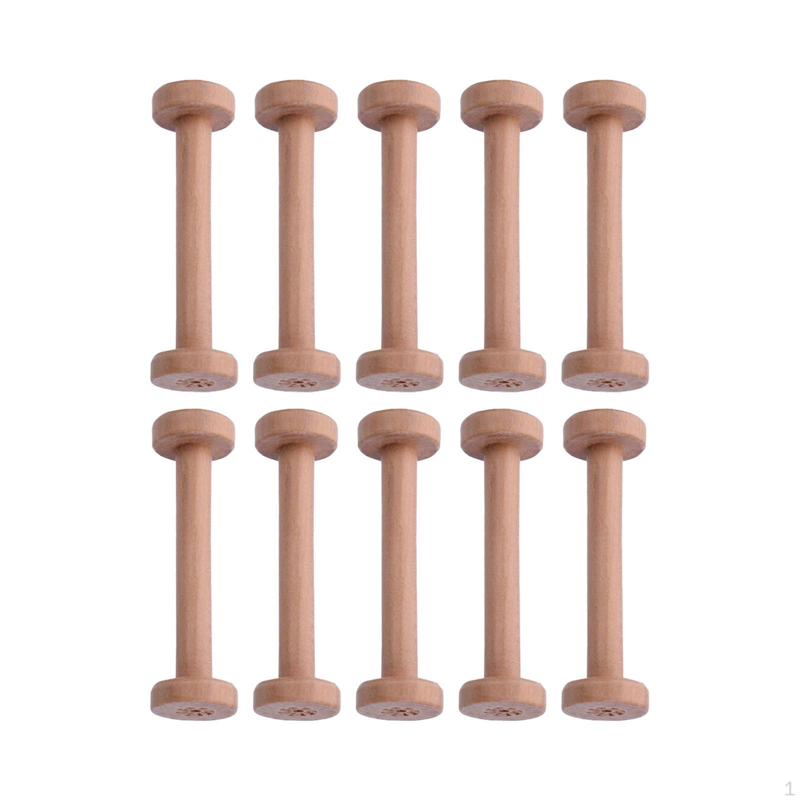 

10 шт. катушки для рукоделия катушки для бочек швейные принадлежности ткацкие шпульки деревянные пустые