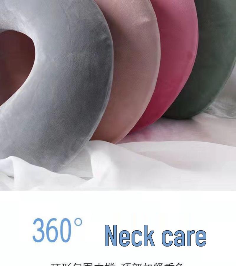 Solid Color U-Shaped Neck Pillow for Travel, Car, Office, or Napping - Cervical Support & Customizable Gift Option