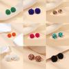 Summer Ethnic Style Bohemian Rice Bead Temperament Stud Earrings, Simple Niche Retro Handmade Earrings