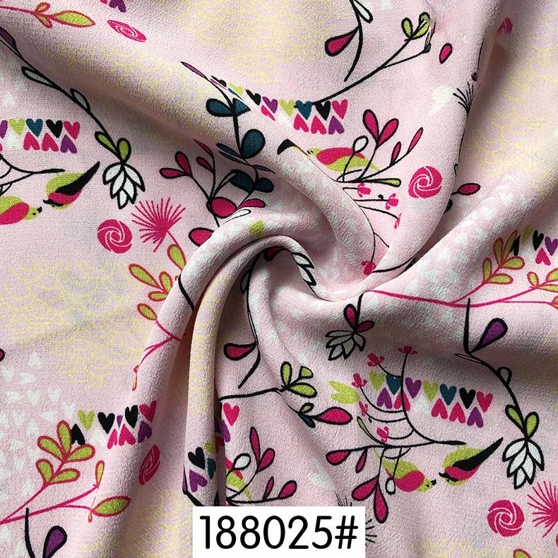 1 meter X 1.45 meter Cartoon print Fabric Viscose Yoryo Crinkled Rayon Dress Shirt Material RetroColorful dots Plain print