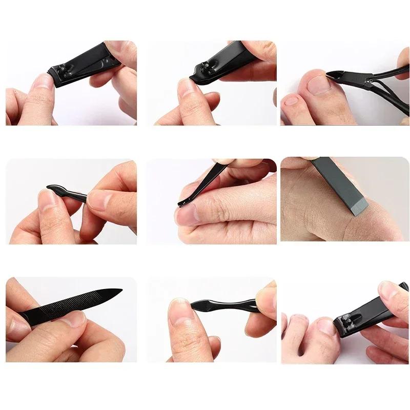 8-23pcs/set Nail Cutter Set High-quality Stainless Steel Nail Clipper with Folding Bag Nail Supplies for Professionals