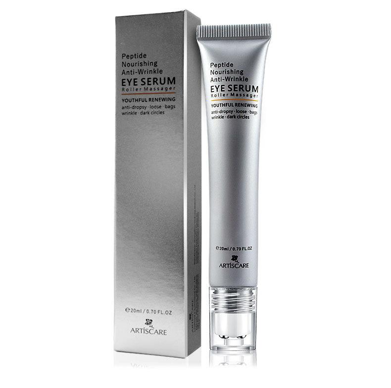 Anti Wrinkle Peptide Eye Cream with Titanium Balls Dark Circles Remover Anti Swelling Massager for Skin Care Treatment