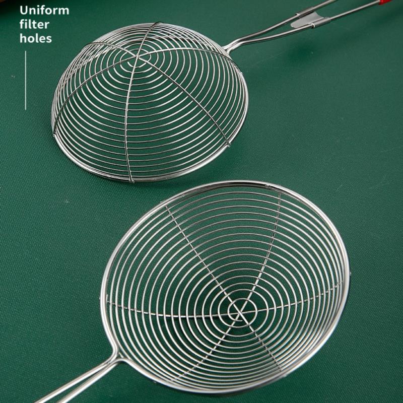 Passoire en acier inoxydable, écumoire métallique avec poignée pour cuisiner en casserole