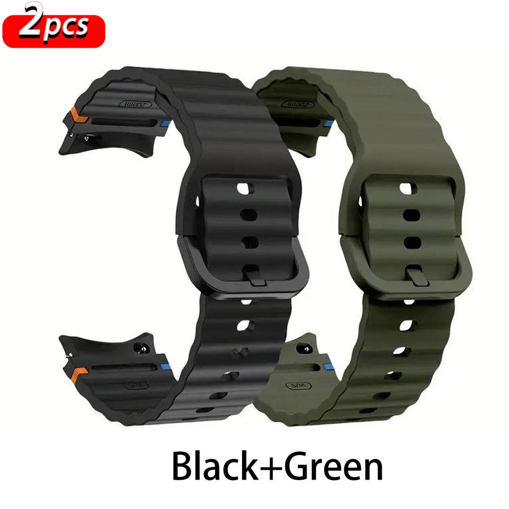 Sport Straps for Samsung Galaxy watch 4/5/6/7/6 classic 44mm 40mm 2 Pcs Original Silicone bracelet correa Galaxy watch 7 Band