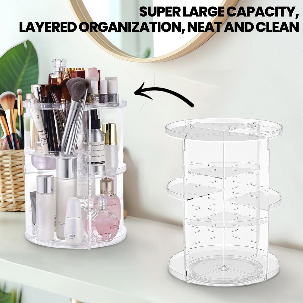 Acrylic Rotating Cosmetic Storage Rack