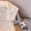 Damen Sommer Froschknopf Spitzenoberteil mit Jacquardstickerei und Tunnelzug