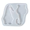 Christmas Santa Silicone Mould Keychain Xmas Tree Hanging Pendant Mold with Hole Luggage Tag Charm Jewelry Making Craft