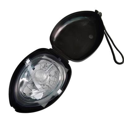 Mascarilla de Reanimación CPR Negra con Válvula Unidireccional para Primeros Auxilios