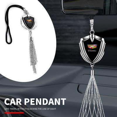 Car Pendant Metal Badge Rearview Mirror Hanging Ornament Decoration Accessory For Escalade GT4 XT4 ATS XT5 CTS XTS RS