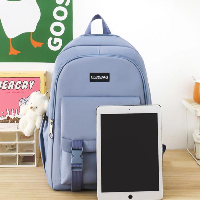 Set de 5 piezas Mochila Escolar Primer Semestre Estudiantes de Secundaria y Primaria Mochilas de Gran Capacidad Mochila Universitaria Minimalista Ligera