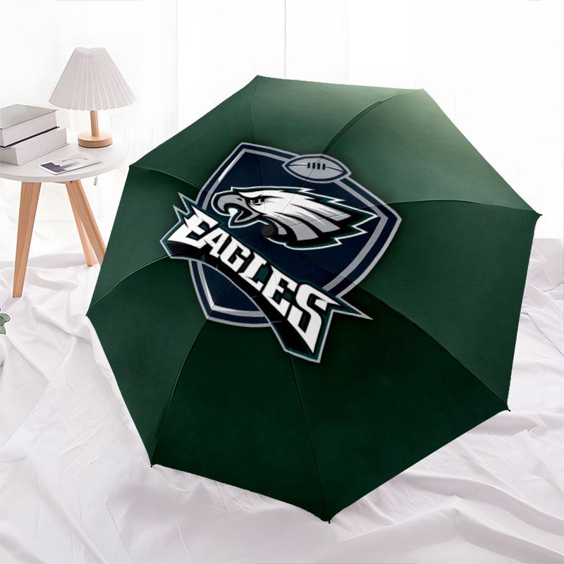PHI Eagles pattern, automatic folding umbrella, portable and foldable design, 8 ribs, a Christmas or birthday gift.