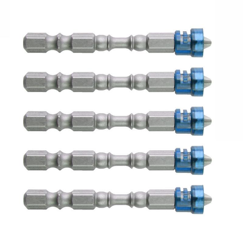 

5Pcs Screwdriver Bit Cross S2 Alloy Steel Magnetic Hex Shank Tool Set Kit for Working Green