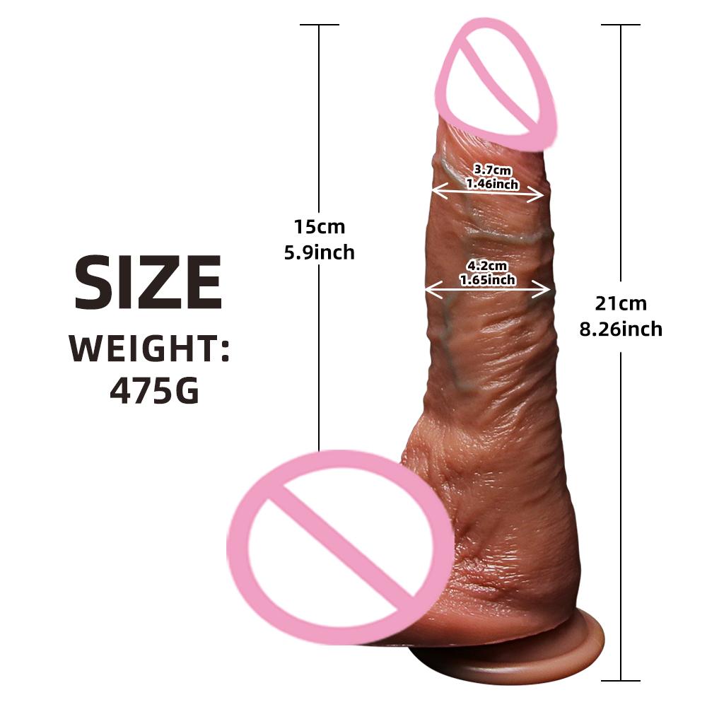 Realistic Soft Dildo Big Glans Cock Double Silicone Penis Vaginal Masturbation Suction Cup Dick Woman Man Anal Sex Toys