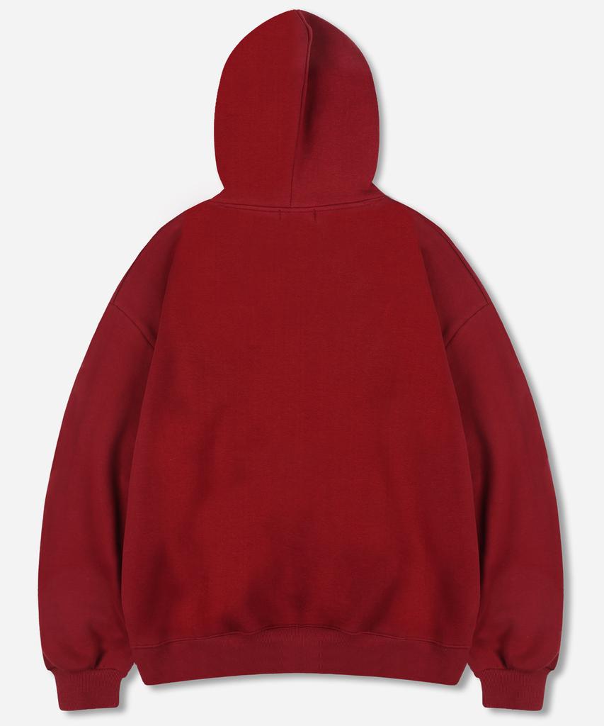Neko Palm Logo Oversized Hoodie Burgundy [Select Non-Fleece Or Fleece]