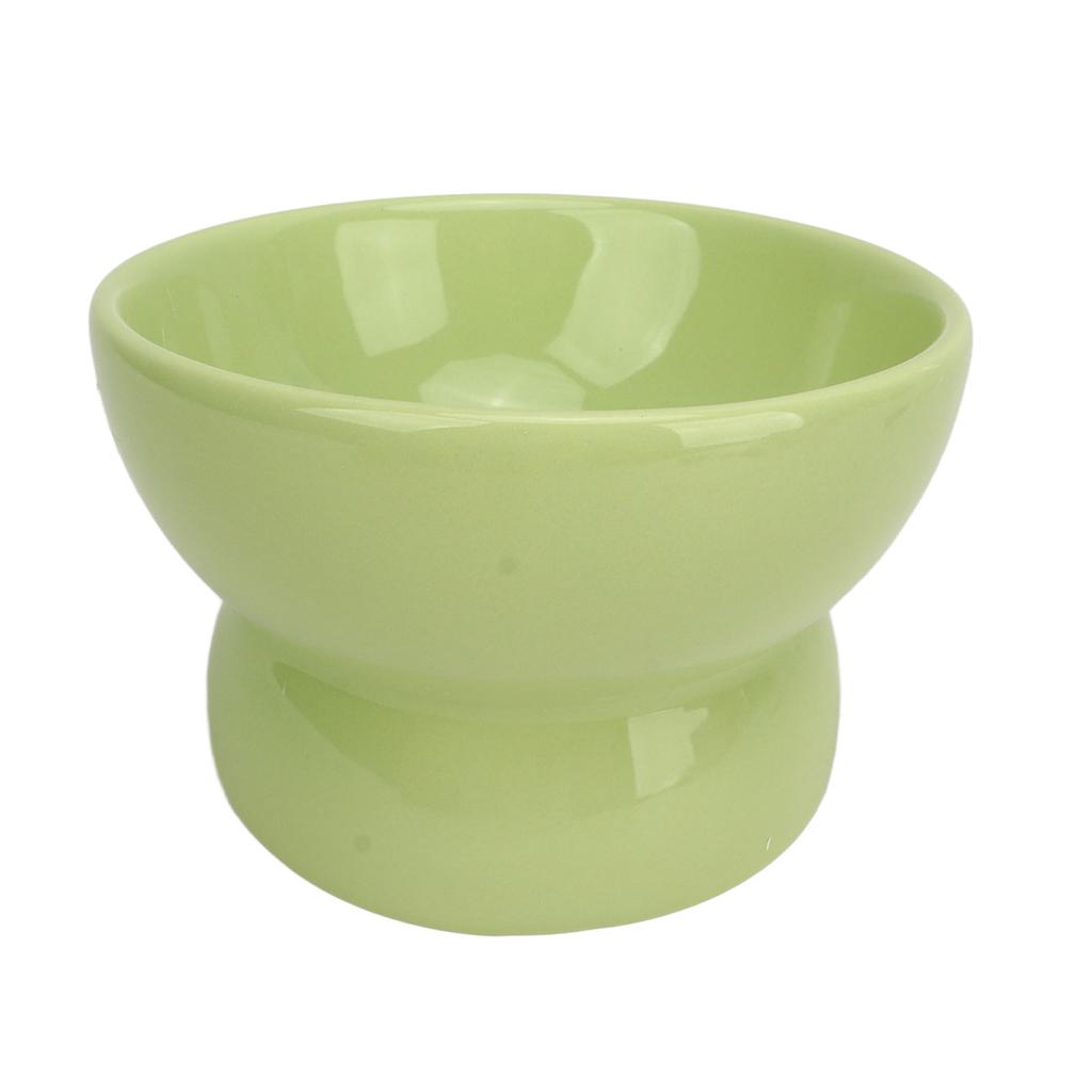 Keramiske Hevede Katteskåler Skråstilte Opphøyde Mat- og Vannskåler Beskytter Kjæledyrs Nakke Sklisikker for Katt