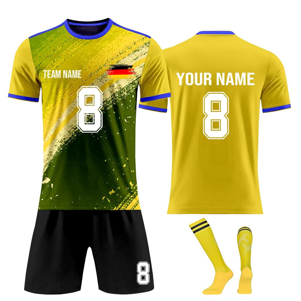 Personalised Shirts Kit Mens Girls With Name Number Custom Football Jerseys For Boys Training Suit