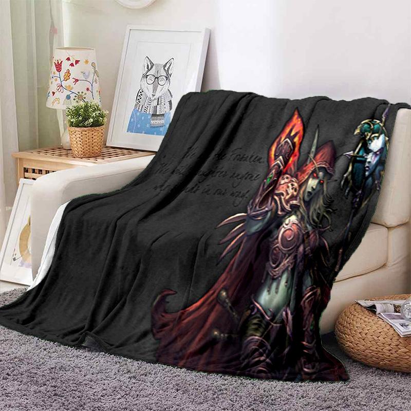 classic game World of Warcraft Frozen Throne blanket Soft and portable four season home bed, sofa blanket, office travel, lunch break, warm blanket Y4