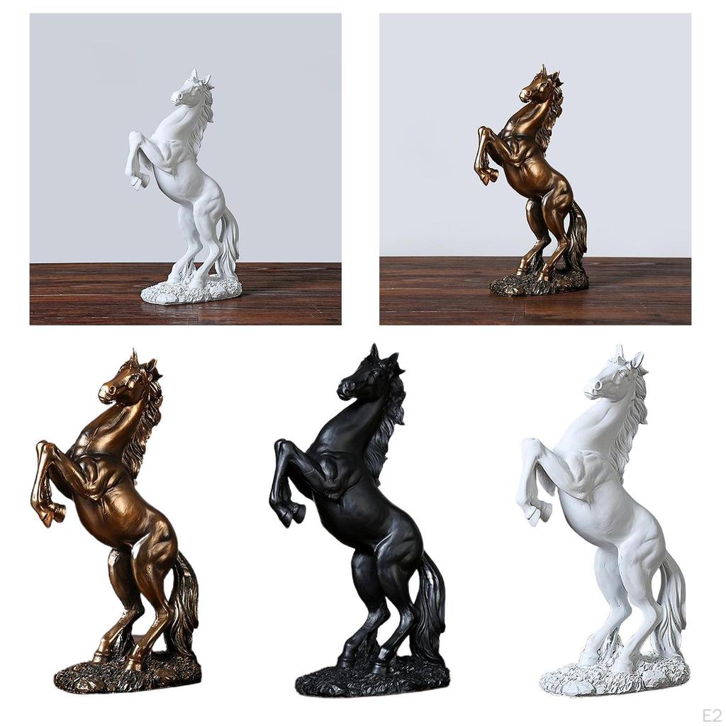 Figurka koně, pryskyřičná socha cválající moderní socha pro výzdobu stolu, evropský styl,