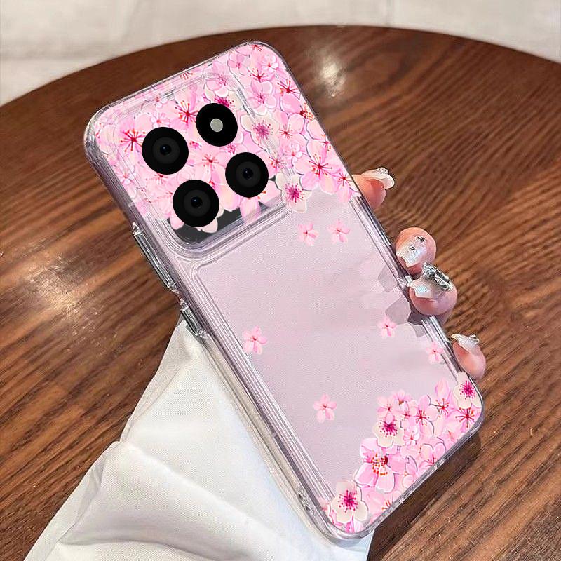 Small Flowers Pattern Case For Xiaomi Redmi Note 15 Pro 4G Funda Redmi Note 14 13 Pro 5G Clear TPU Silicone Soft Cover