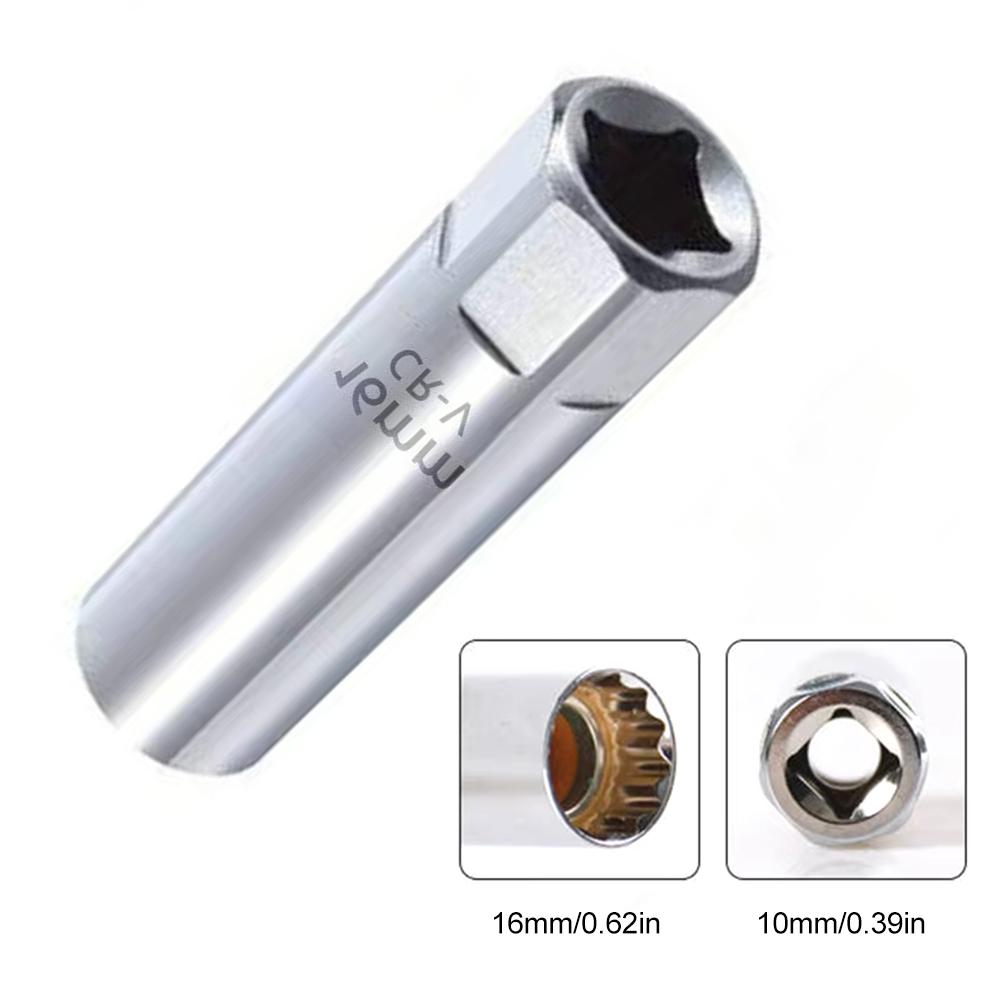 3/8 Inch 12 Point Drive Spark Plug Socket Wrench With Magnetics 14/16mm CR-V Steel Socket Wrench Adapter Car Removal Repair Tool