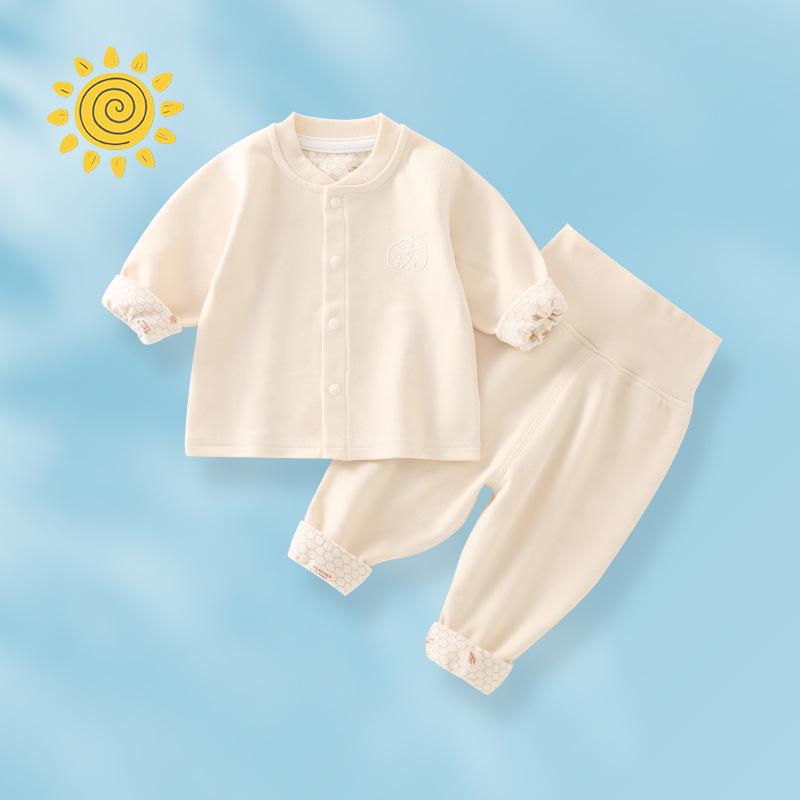 Baby Thermal Underwear Set: Cozy Top & High-Waist Bottoms for Autumn/Winter