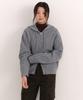 Musinsa Standard Woman Aran Cable Knit Hooded Zip-Up [Medium Grey]