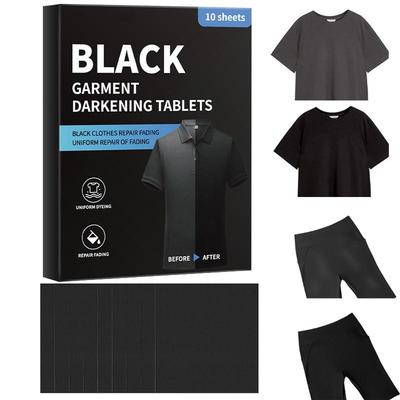 10Pcs Enhanced Black Laundry Tablets Black Clothing Color Restorer Sheet Black Clothes Pants Laundry Tablets Prevents Fading