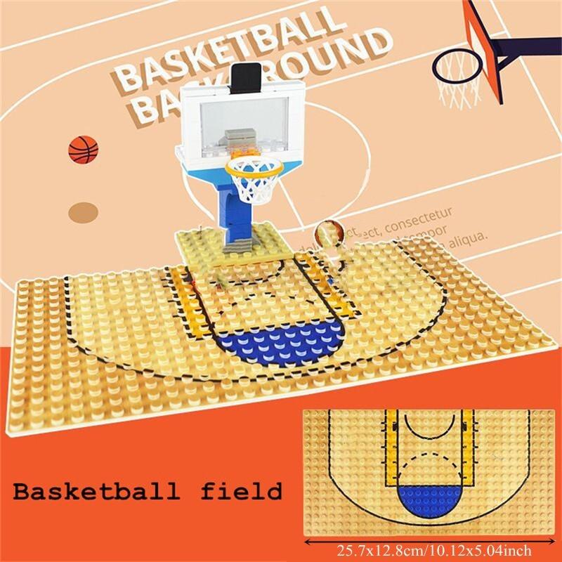 Non-Toxic 1Pc 16*32 Dots Base Plate Basketball Football Baseplate For Figure Field Court Block Diy Toys Christmas Gift For Children