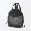 MUJI 3D Mesh Handled Drawstring Bag S 84920738 Black 23×8×23cm