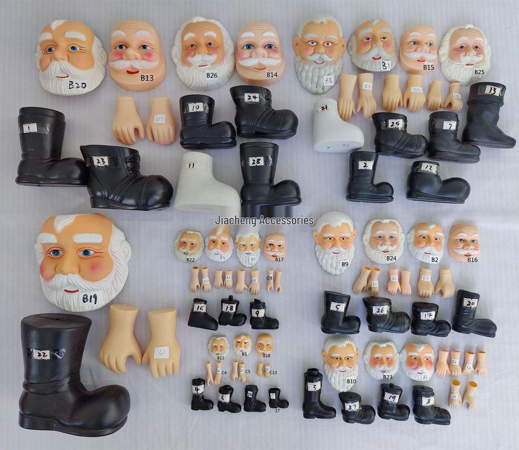Santa Claus Masks: Cross-Border Christmas Decorations, Plastic Face, Multiple Specifications