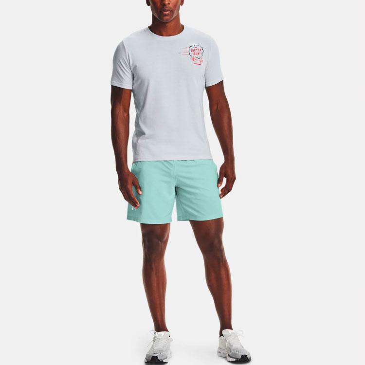 Under Armour Casual Breathable Running Short Sleeve T-Shirt Men tops Haze-Gray 1360427-014