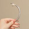 Retro Chinese Crescent Hairpin: Hanfu Half-Moon Pearl Bun Accessory for Women