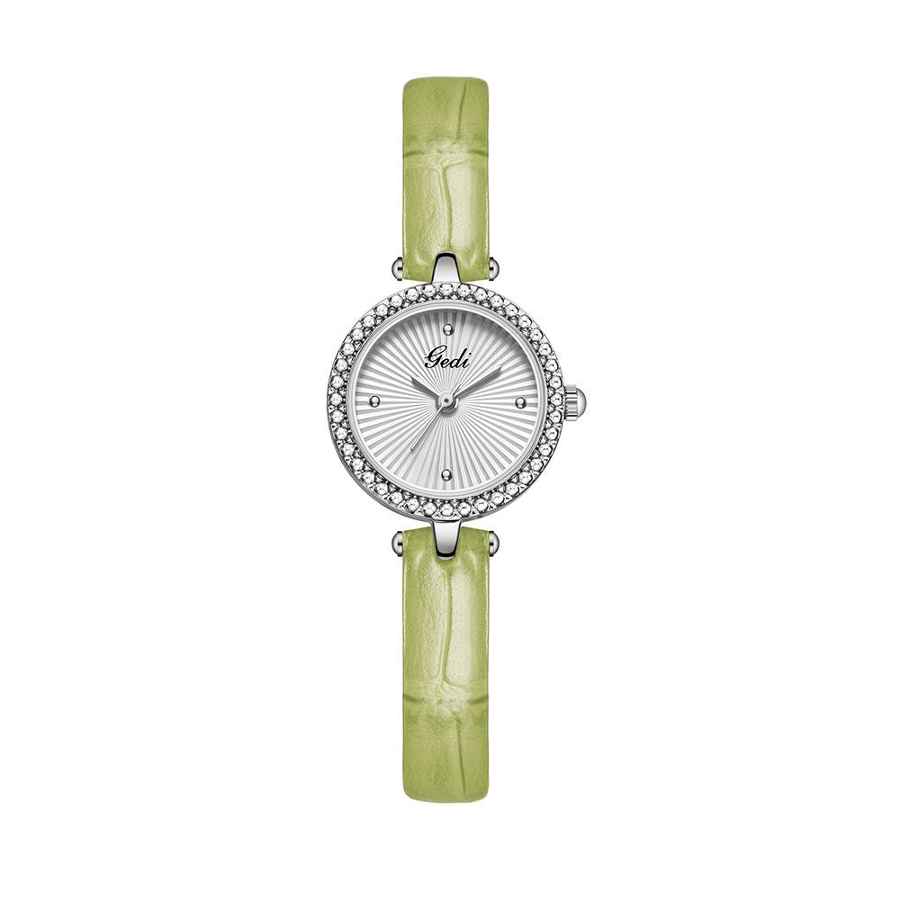 Niche Design Sense Ray Texture Women'S Watch Small Exquisite Fashion Temperament Women'S Leather Quartz Watch