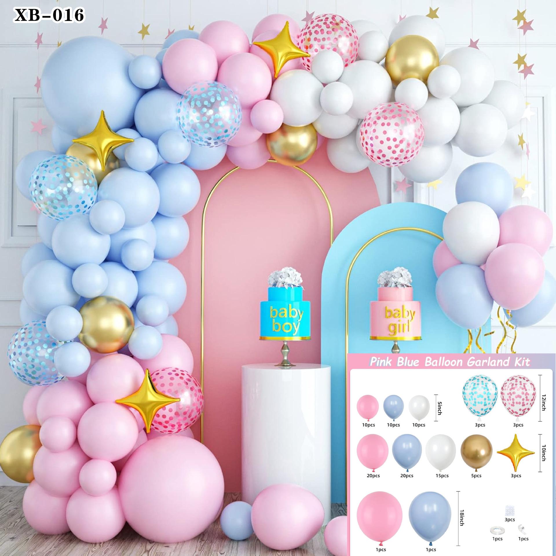 

Gender Reveal Balloon Decoration Set, Birthday Party Wreath Latex Balloon Arch Combination Package Package 30