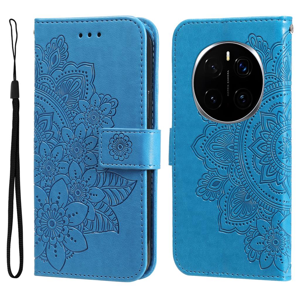 For Honor Magic7 Pro 5G Case Floral Pattern PU Leather Wallet Stand Phone Cover