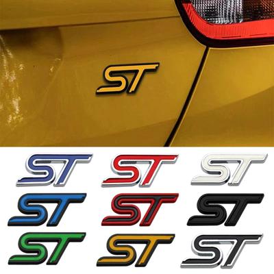 Metalowa odznaka ST Logo na bagażnik samochodu, naklejka na całe ciało Ford MK2 MK3 MK4 MK5 MK7