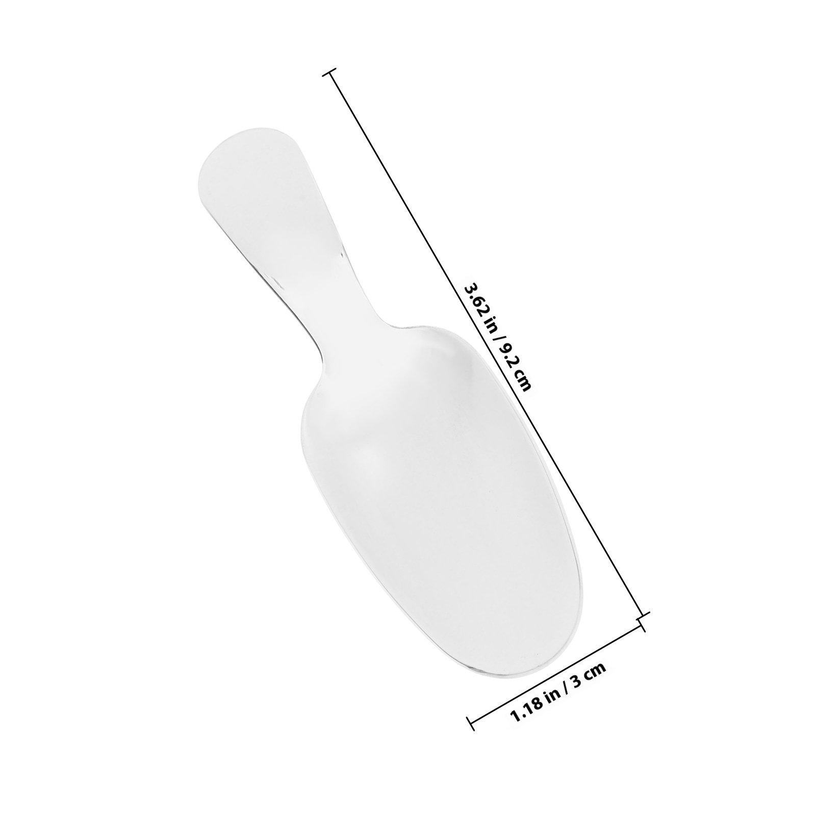 

3Pcs Dessert Spoons Stainless Steel Short Handle Tea Scoops Multi-Functional Ice Cream Food Tableware for Kitchen Home Party срібний