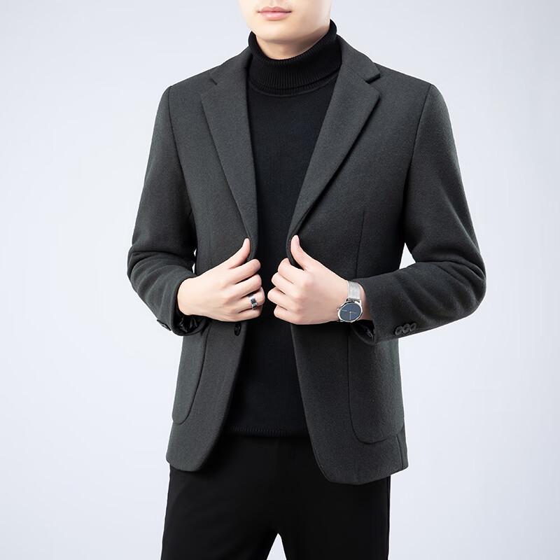 Firstview Men's Business Casual Wool Blend Overcoat