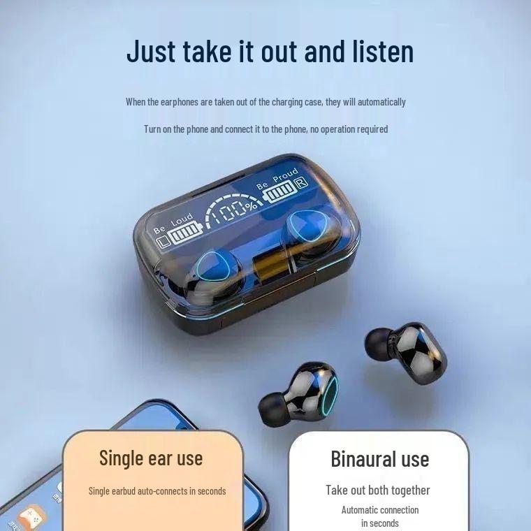 M10 Wireless Bluetooth Noise-Cancelling Gaming Earphones with Long Battery Life